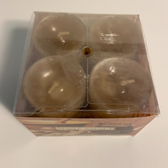 Yankee Candle Maple Walnut Tealights Full Box of 12 Rare - Picture 2 of 4